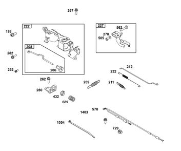 Controls Group Diagram and Parts List for 359447-0118-E1  Briggs and Stratton Engine